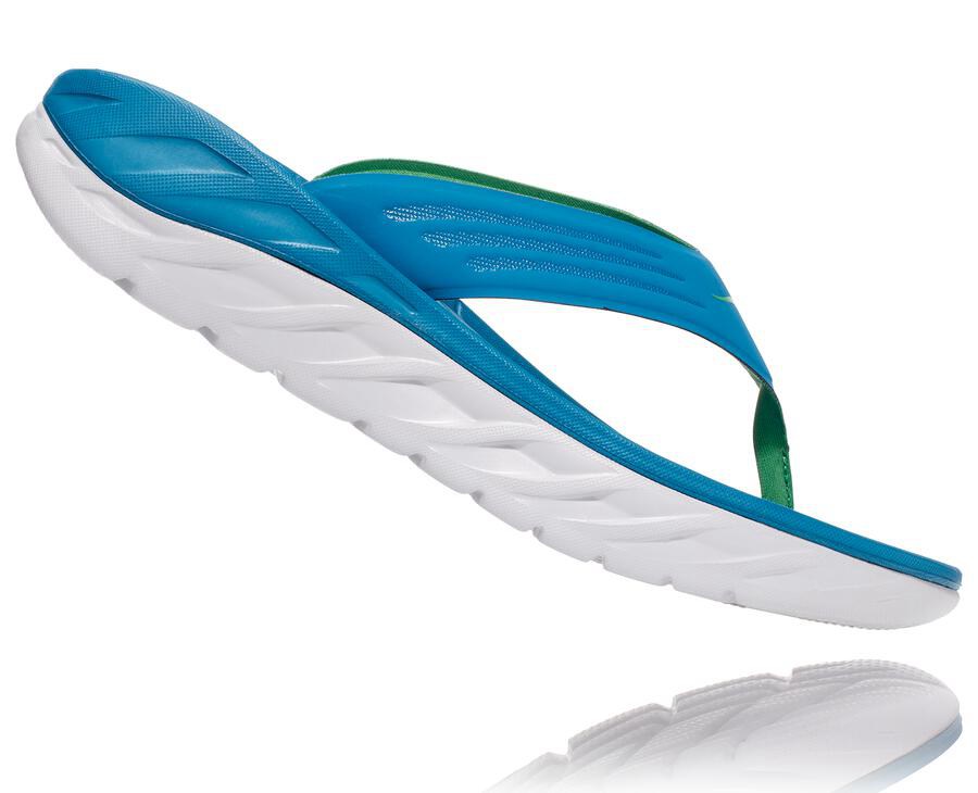 Hoka One One Sandalen Heren - Ora Recovery Flip - Blauw/Wit - WN0745396